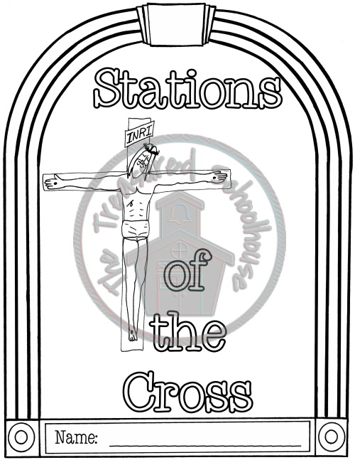 Stations of the cross posters and coloring pages made by teachers