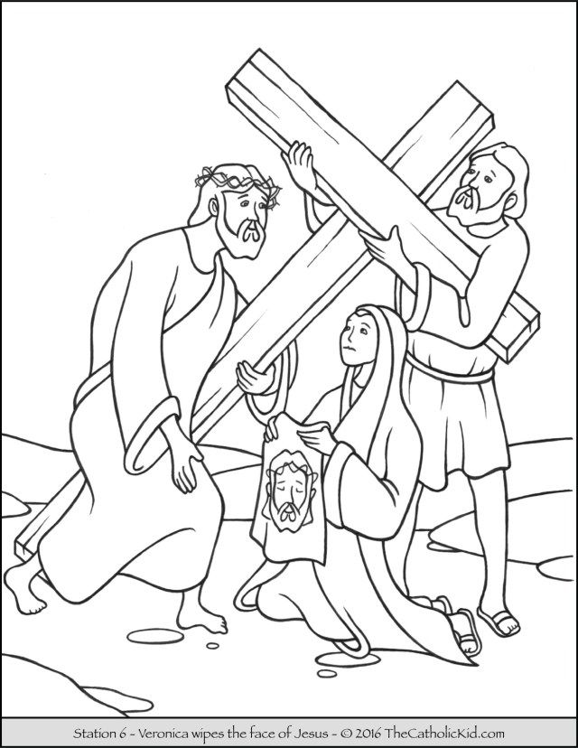 Creative picture of stations of the cross coloring pages