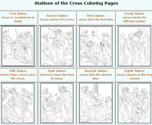 Stations of the cross coloring pages cross coloring page stations of the cross coloring pages