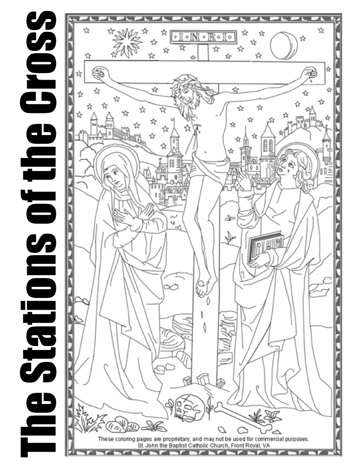 Stations of the cross for coloring pages