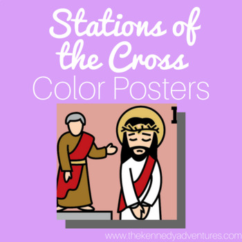 Stations of the cross coloring pages and posters