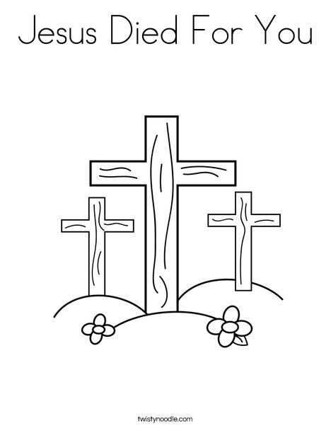 Jesus died for you coloring page