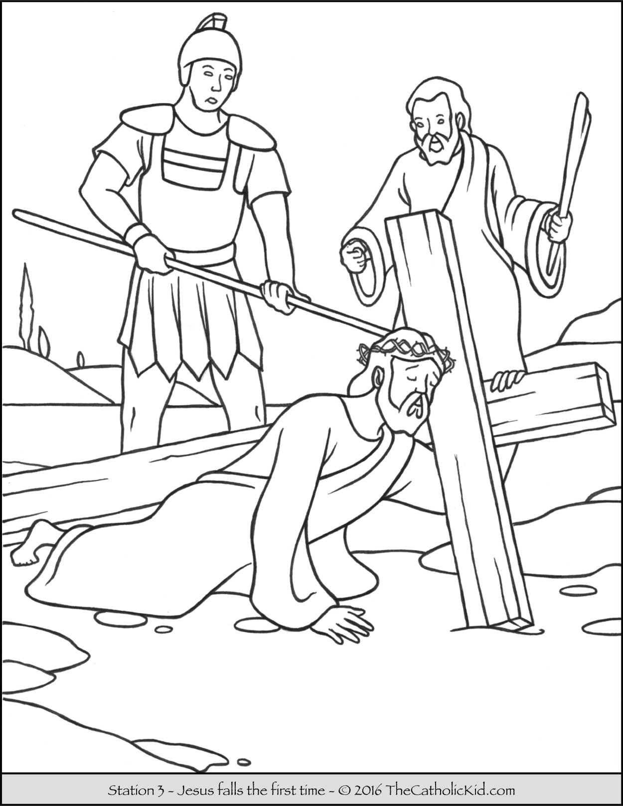 Stations of the cross coloring pages