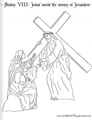 The stations of the cross in coloring pages â catholic playground