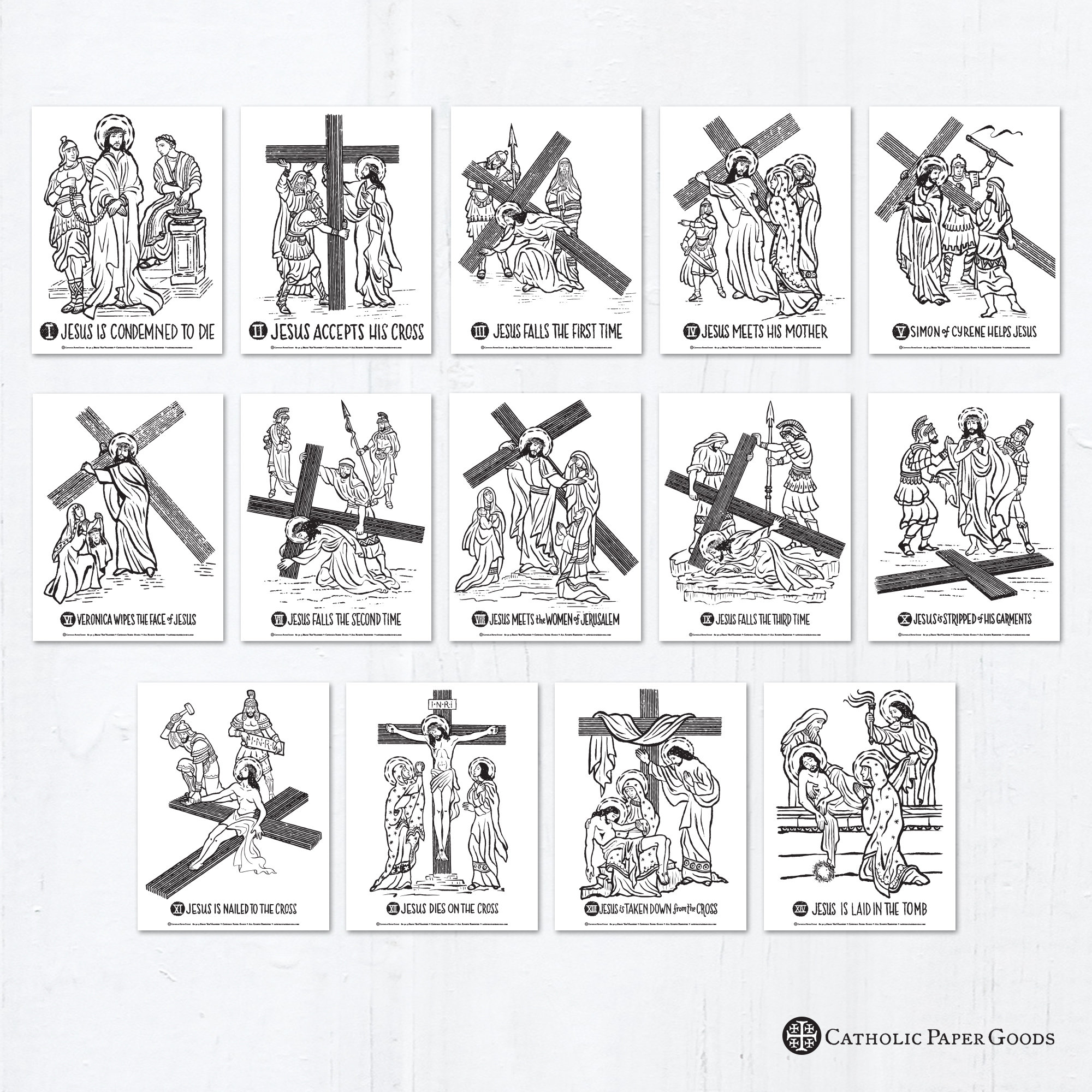 Stations of the cross memory game