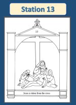 Stations of the cross coloring pages