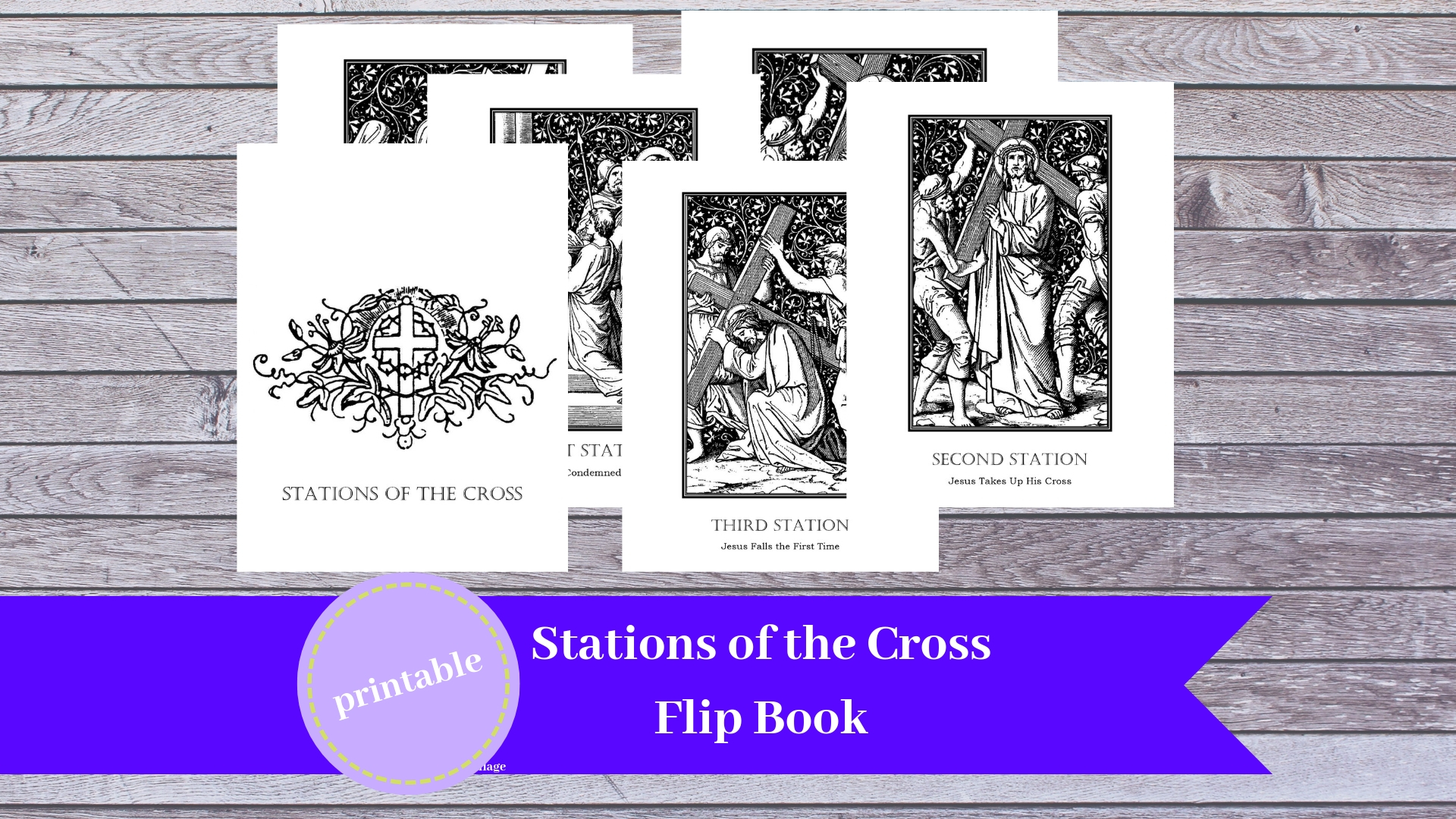 Stations of the cross flip book