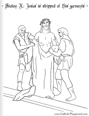 The stations of the cross in coloring pages â catholic playground