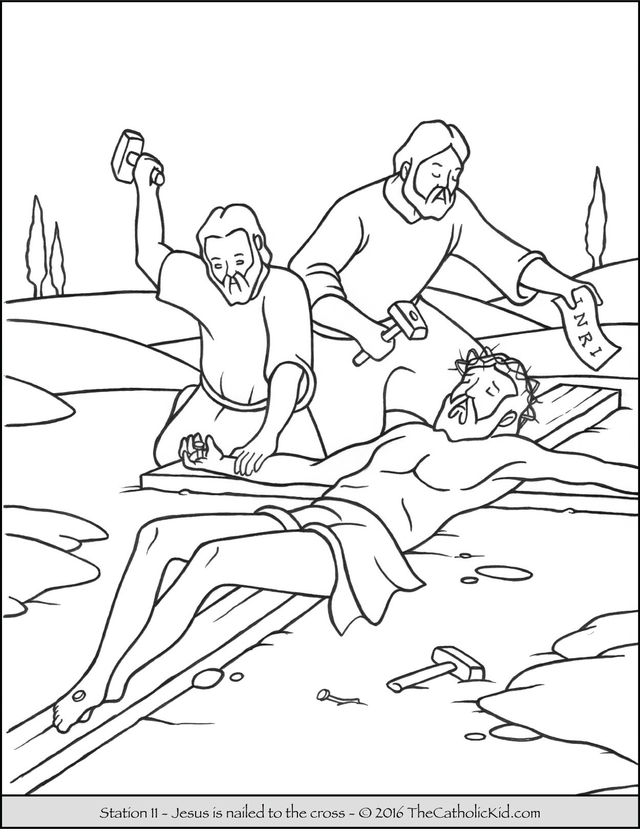 Stations of the cross coloring pages