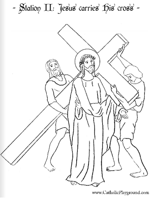 The stations of the cross in coloring pages â catholic playground