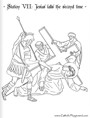 The stations of the cross in coloring pages â catholic playground