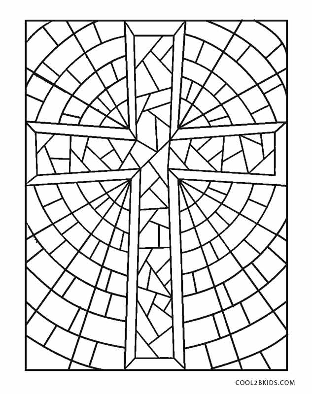 Free printable cross coloring pages for kids