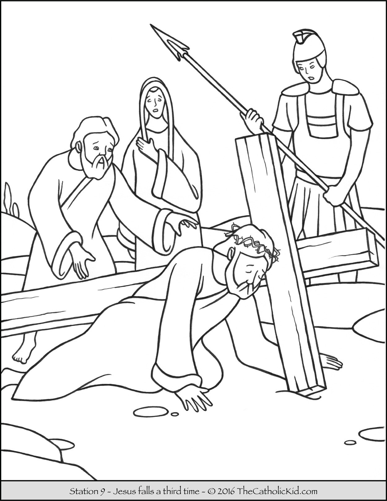 Stations of the cross coloring pages