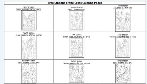 Stations of the cross for children coloring pages