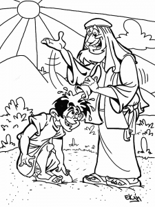 Samuel anoints david as kingâ cartoon coloring page bible coloring pages sunday school coloring pages bible coloring