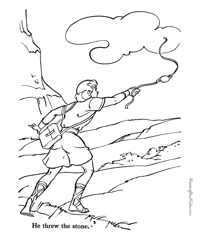 David and goliath coloring pages