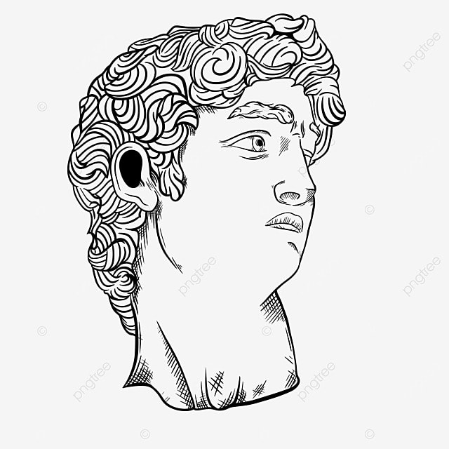 David greek statue by micheleangelo line art for colouring book book drawing angel drawing ring drawing png transparent clipart image and psd file for free download