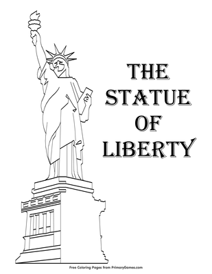 The statue of liberty coloring page â free printable pdf from