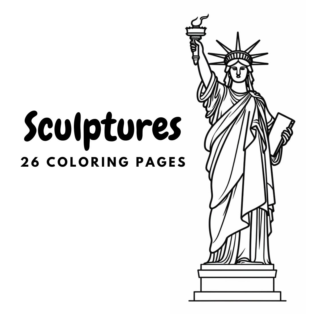 Sculptures coloring pages