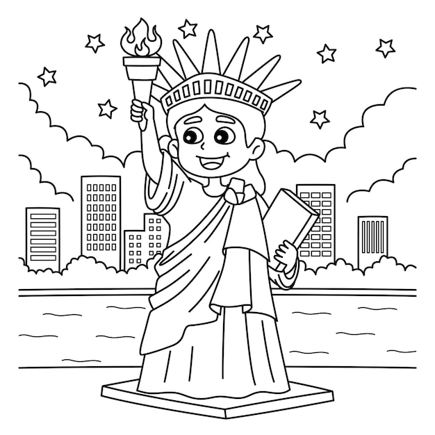 Statue of liberty coloring page images