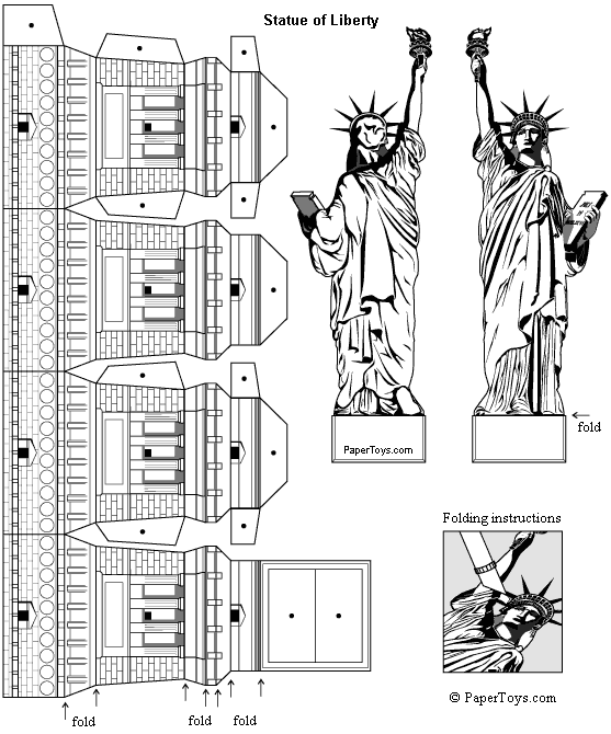 Statue of liberty cut out