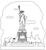 Statue of liberty coloring pages free printable pictures