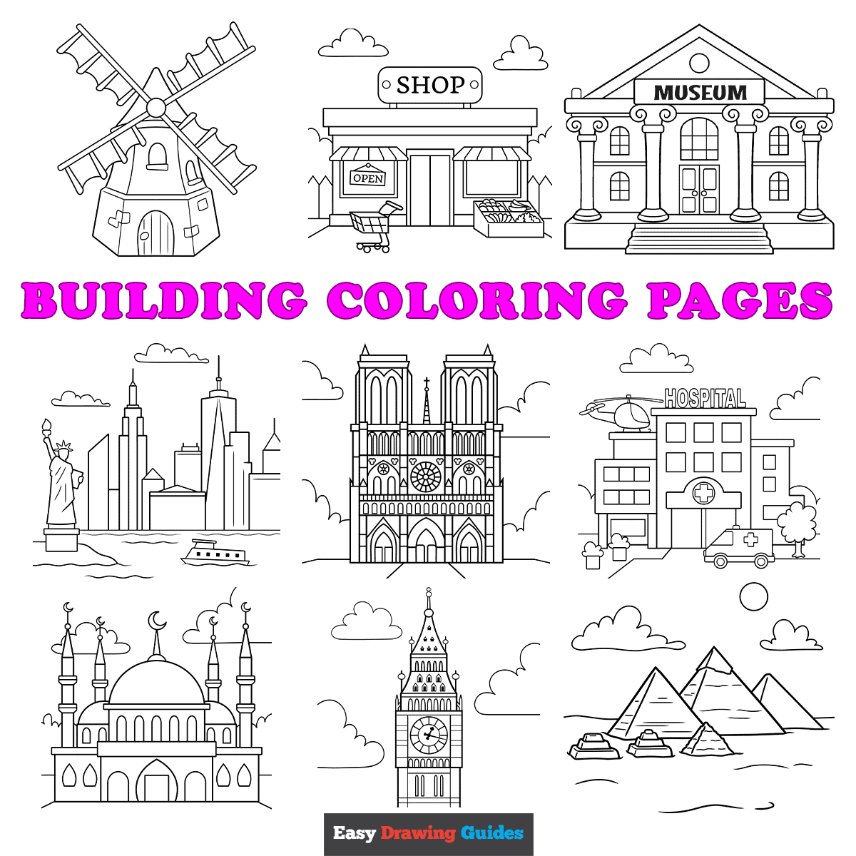 Free printable building coloring pages for kids