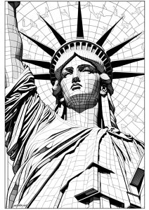 Statue of liberty coloring pages for adults kids