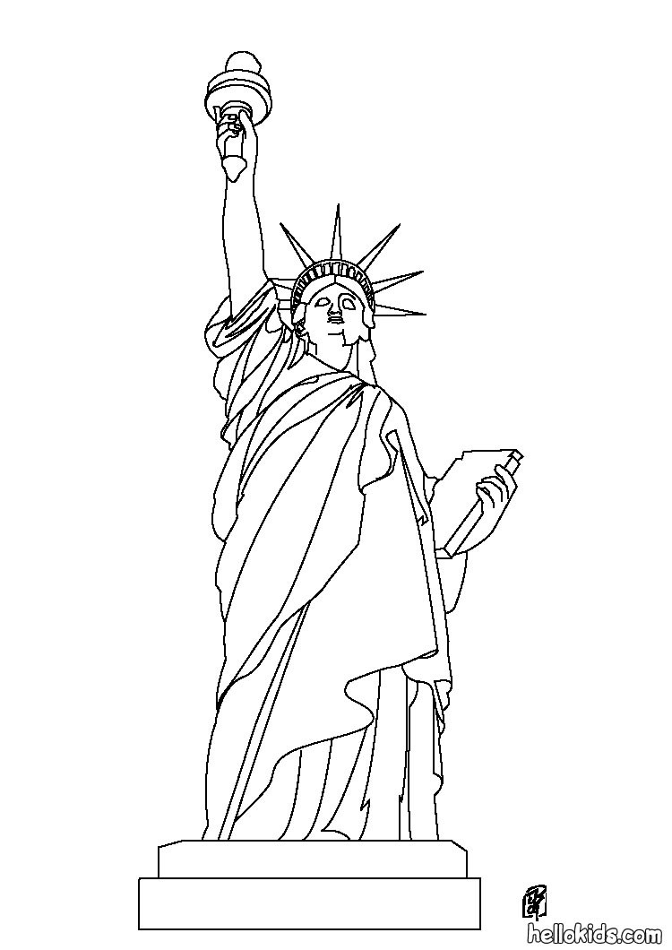 Statue of liberty coloring pages