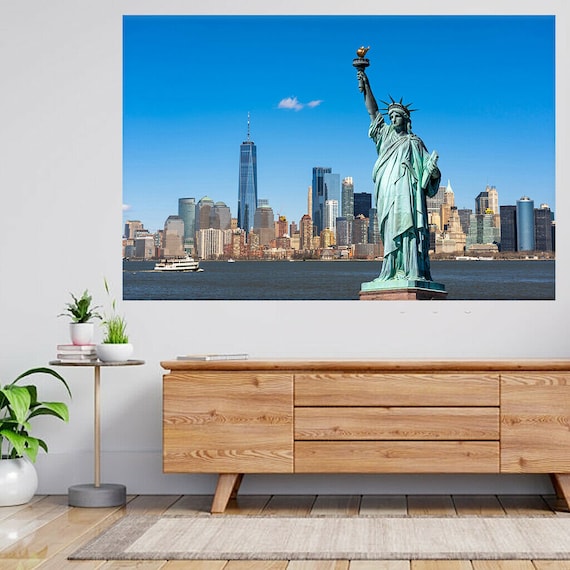 The statue of liberty new york d view wall sticker poster decal a