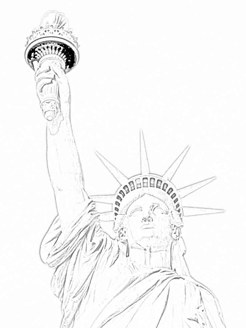 Free printable statue of liberty coloring pages for kids