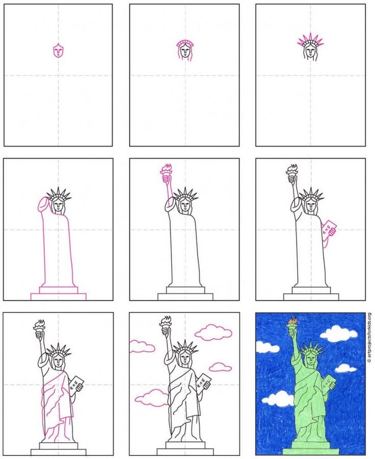 How to draw the statue of liberty tutorial video and coloring pages statue of liberty drawing statue of liberty coloring pages