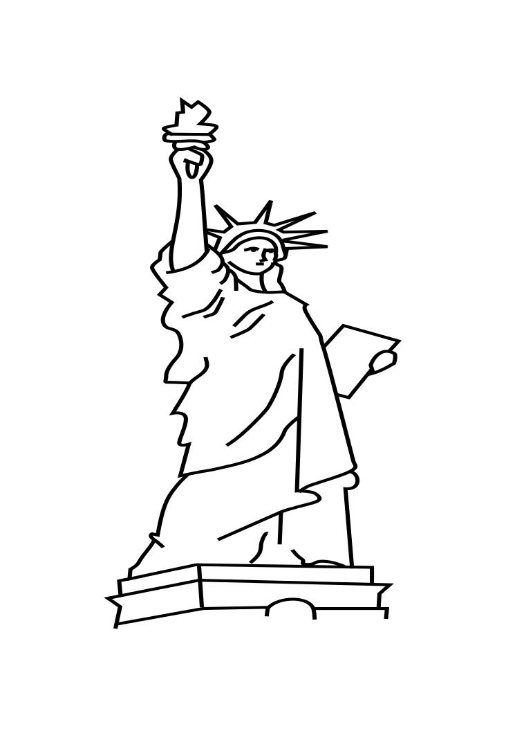 Free printable statue of liberty coloring pages for kids