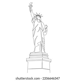 Statue liberty line drawing images stock photos d objects vectors