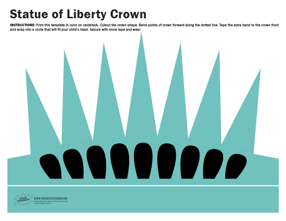 Free printable statue of liberty crown