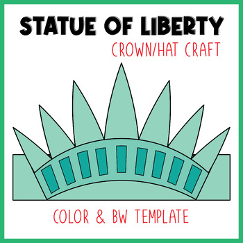 Statue of liberty crown th of july independence day printable activity