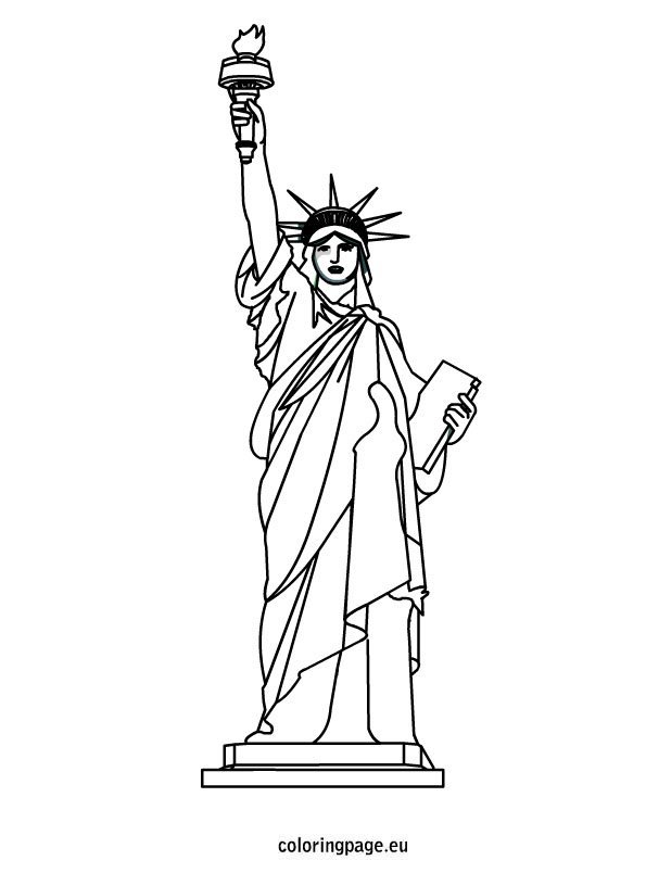 Statue of liberty coloring sheet coloring page