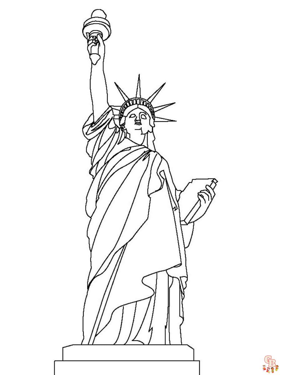 Printable statue of liberty coloring pages free