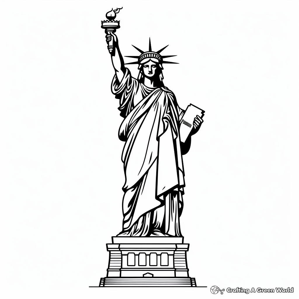 Statue of liberty coloring pages