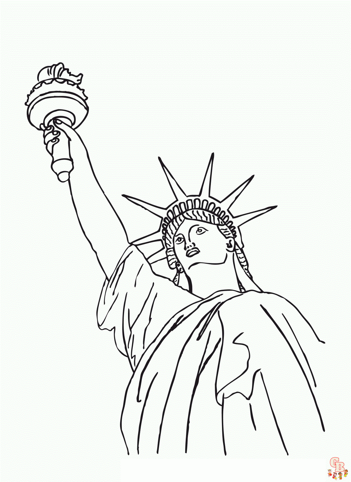 Printable statue of liberty coloring pages free