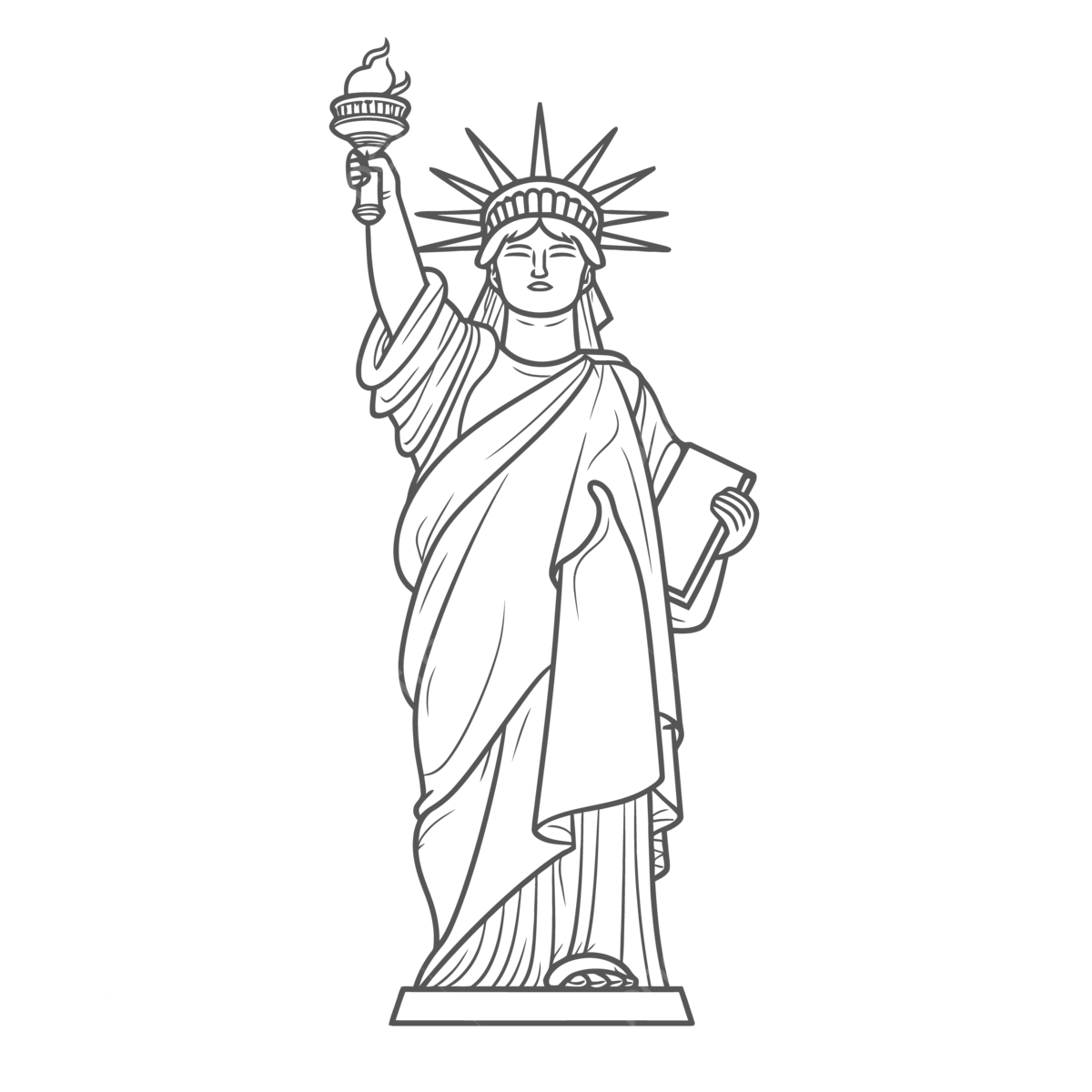 Liberty statues worksheet printables liberty statue coloring book statue of liberty outline sketch drawing vector book drawing wing drawing ring drawing png and vector with transparent background for free download