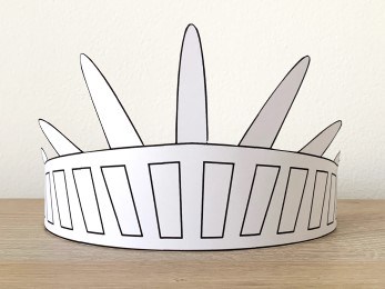 Statue of liberty crown printable coloring