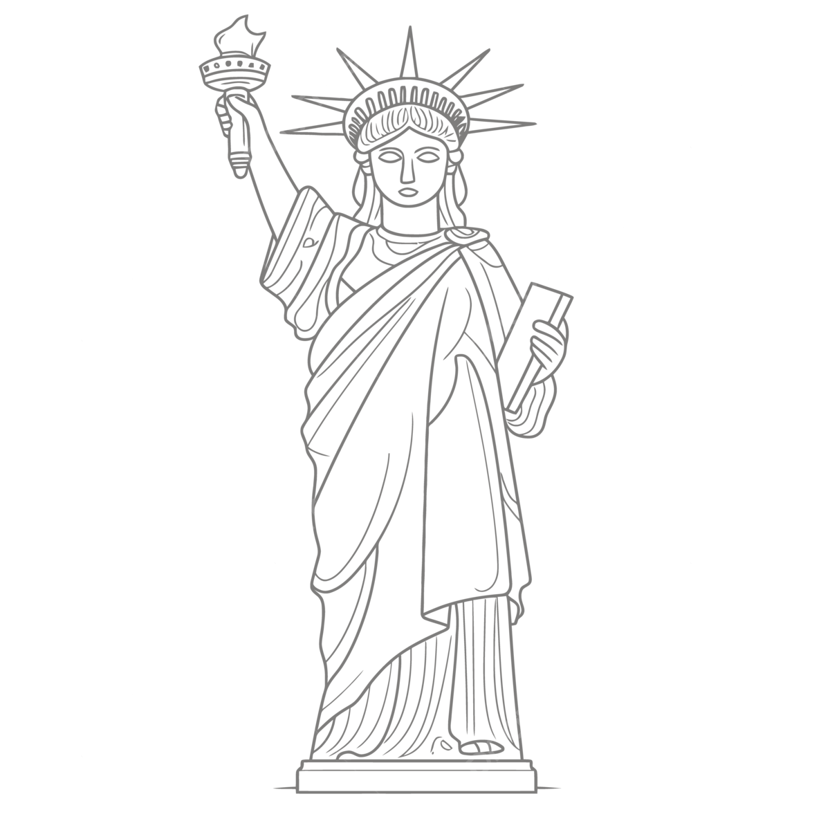 Statue of liberty coloring page outline sketch drawing vector wing drawing ring drawing statue of liberty drawing png and vector with transparent background for free download