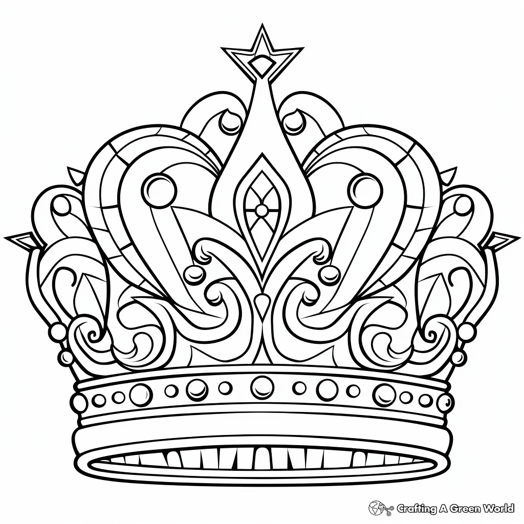 Crown coloring pages