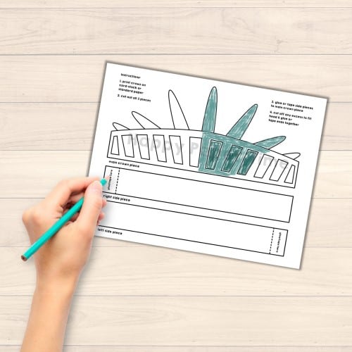 Statue of liberty crown printable coloring