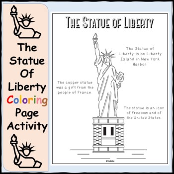 Statue of liberty coloring page tpt