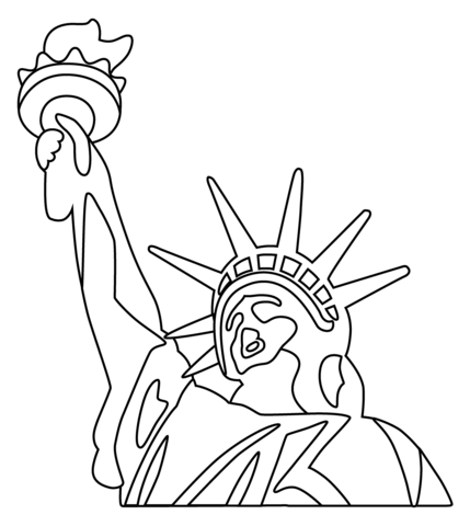 Statue of liberty emoji coloring page free printable coloring pages