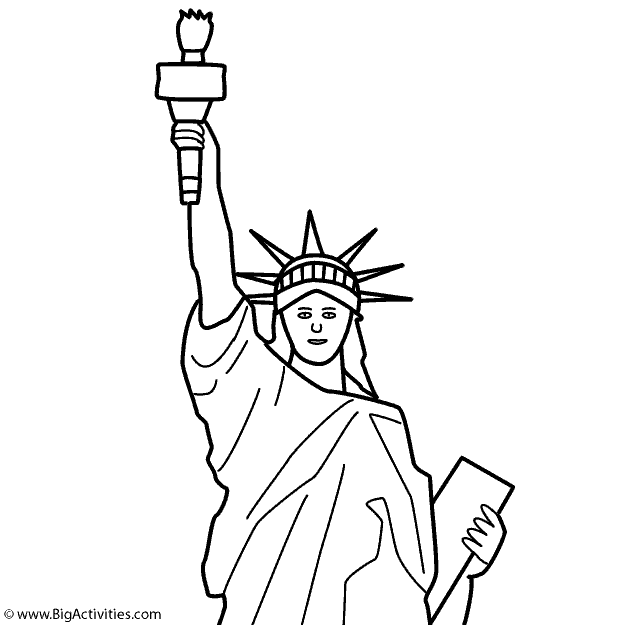 Statue of liberty top with title