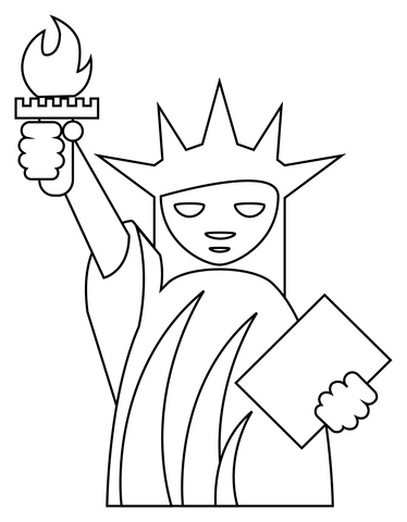 Statue of liberty coloring page free printable coloring pages
