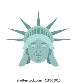Statue liberty sleeping emoji us landmark stock vector royalty free